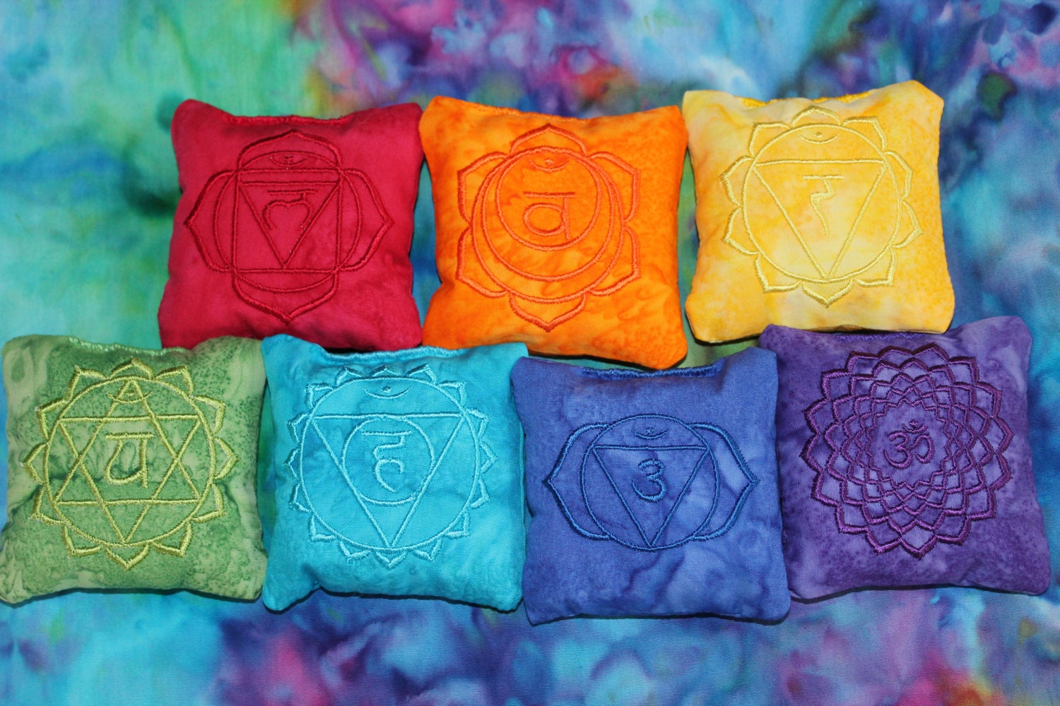 Chakra Pillows SET Chakra Pillow Crystal By SerenityEnergyworks