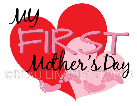 Download SVG Cutting File: My First Mother's Day Heart Clip Art