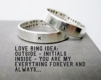Quote Idea Personalized Ring Best Friends by boutonrougedesigns