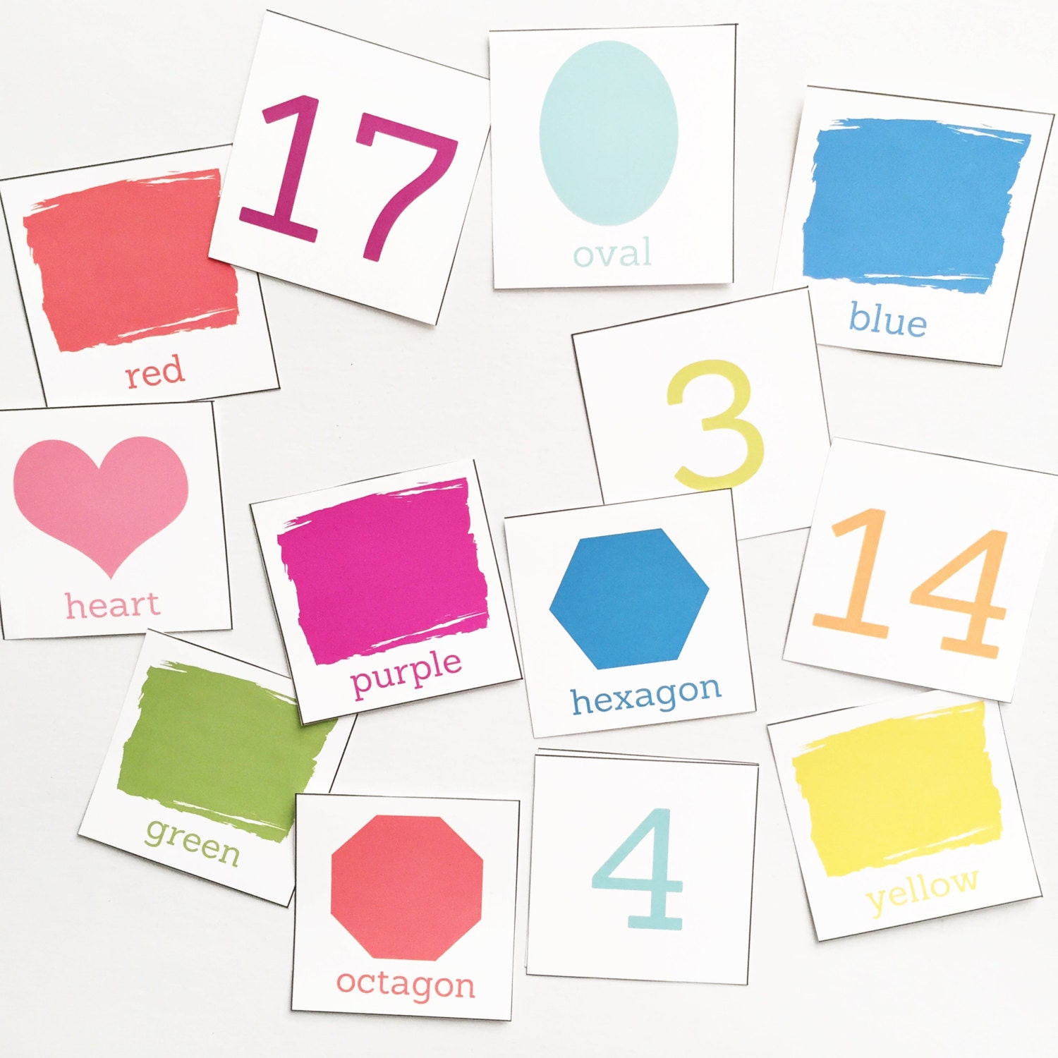 preschool shapecolorsnumbers card printables