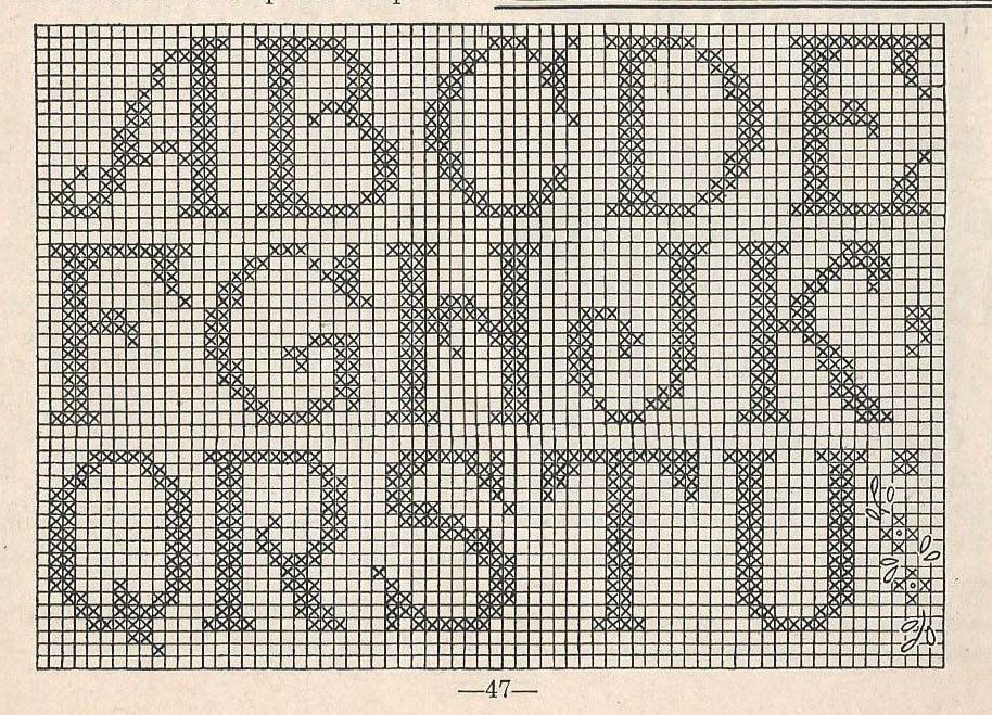 Free Printable Crochet Alphabet Letter Patterns