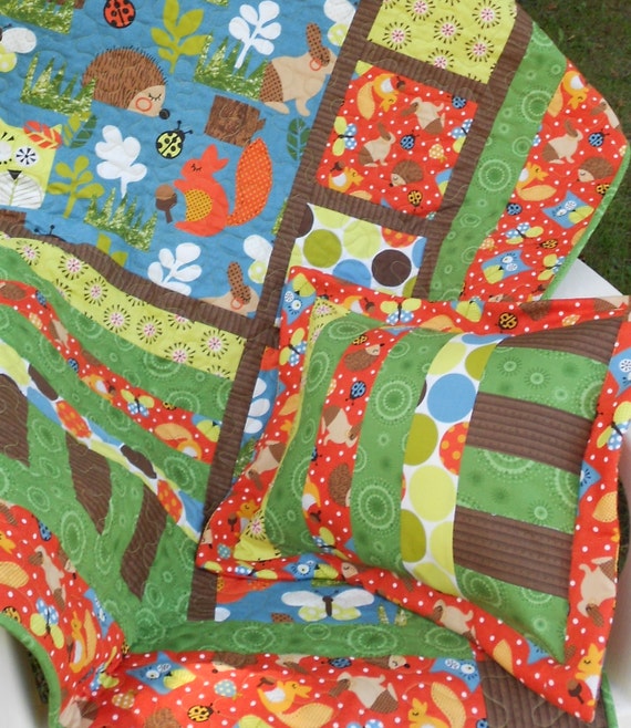 Baby Quilt Pattern Forest Frolic PDF INSTANT DOWNLOAD