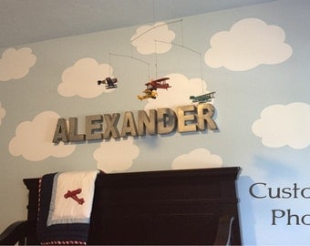 Set of 10 Clouds Wall Decal - Cloud Wall Decal - Cloud Decal - Nursery Wall Decal - Nursery Cloud Wall Decal - Wall Decal