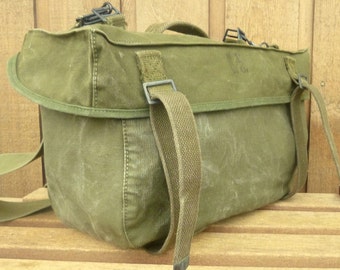 Vintage US Army Canvas Messenger Bag