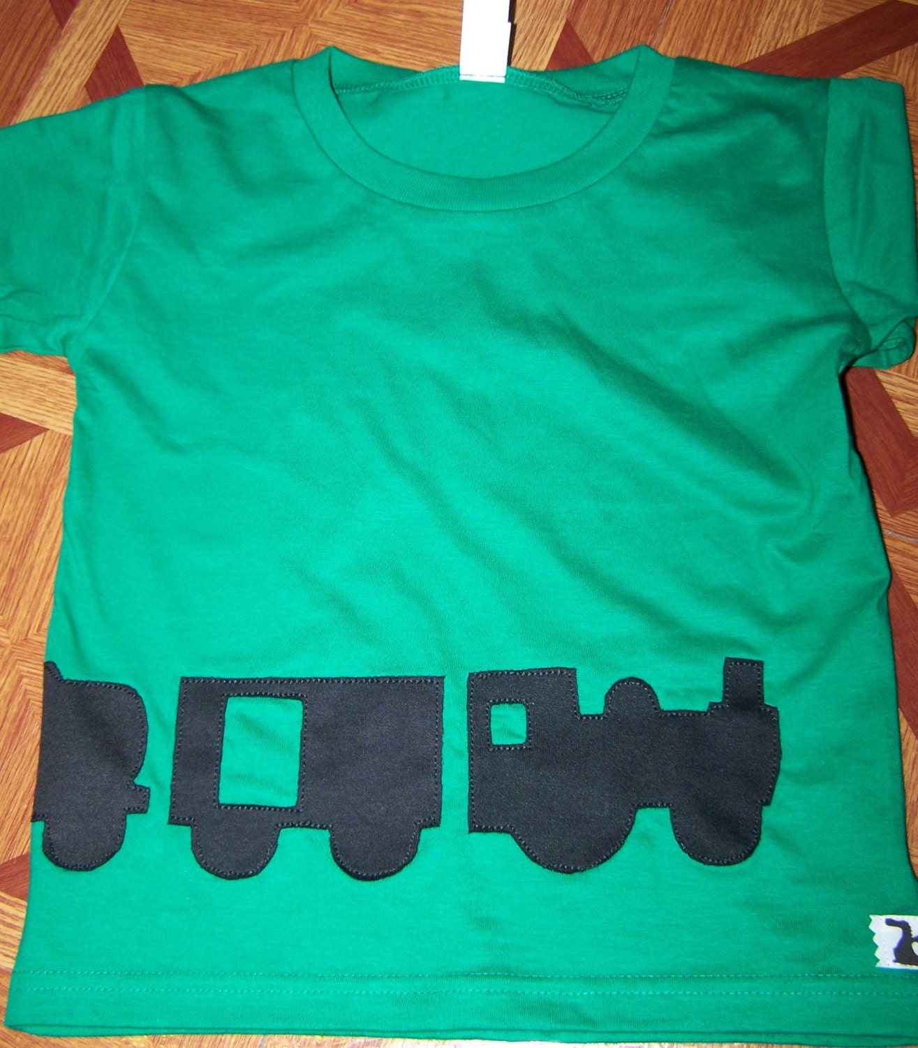 Train Tshirt Infant Wrap Around Fabric Applique by TheSewingFool