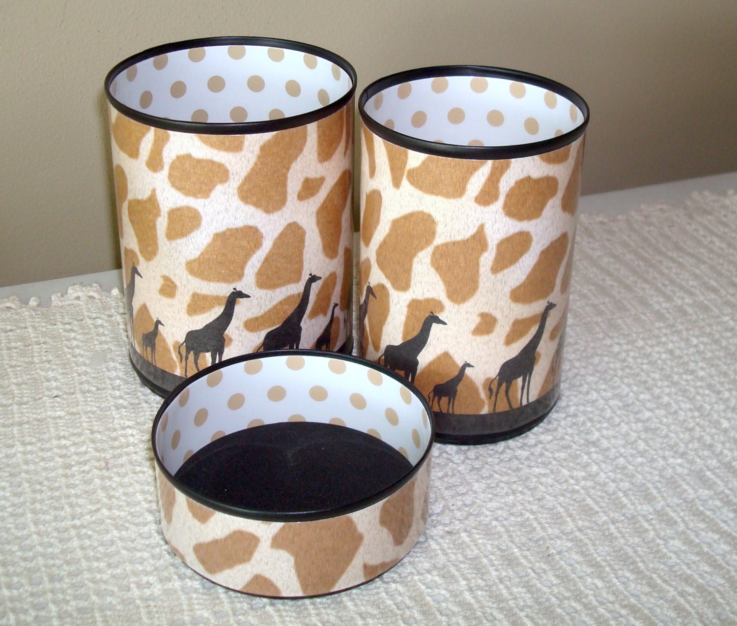 Giraffe Desk Accessory Set Giraffe Print Pencil Holder