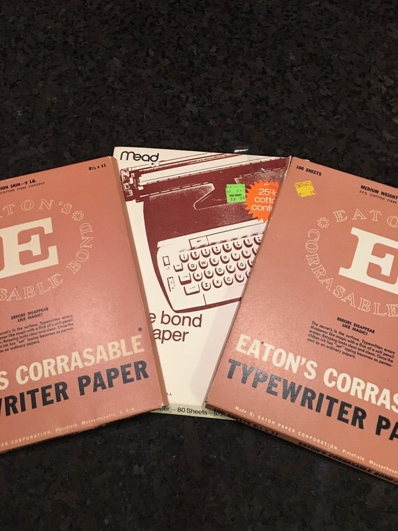 Vintage Typewriter Paper Eatons Corrasable Paper Onion
