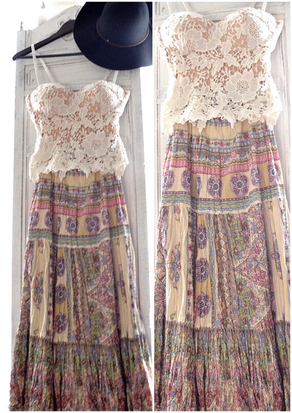 Vintage Cotton Indian print festival by TrueRebelClothing on Etsy