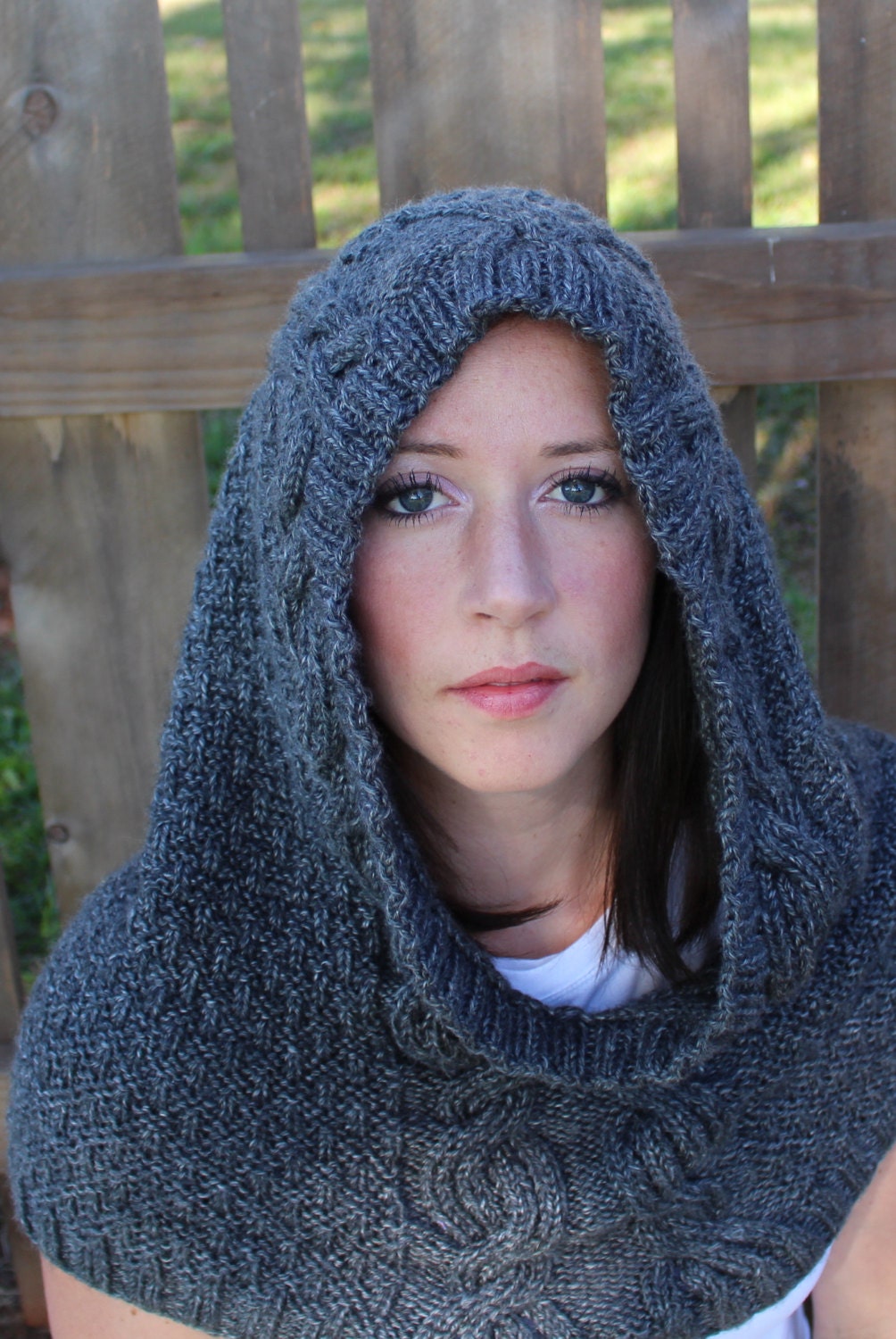 DIGITAL Download, Knit hood, KNITTING PATTERN, Knit cowl, knit hood