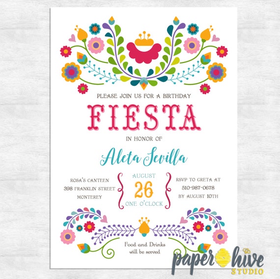 Fiesta Birthday invitation / fiesta invitation / printable