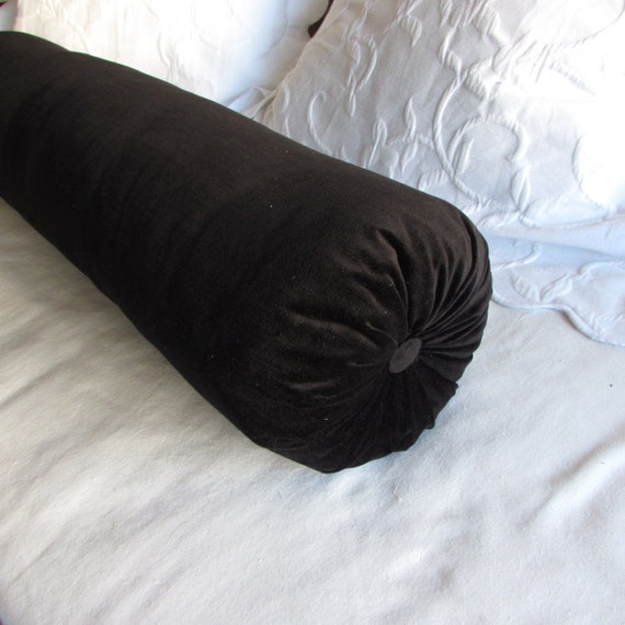 BLACK VELVET daybed size bolster pillow 8x30