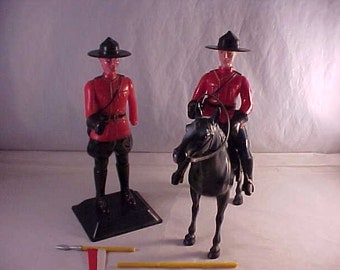 Hard Plastic Royal Canadian Mounties Souvenir Toys