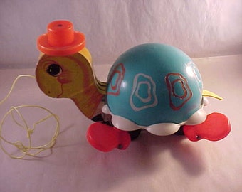 1962 Fisher Price Toys Turtle Pull Toy