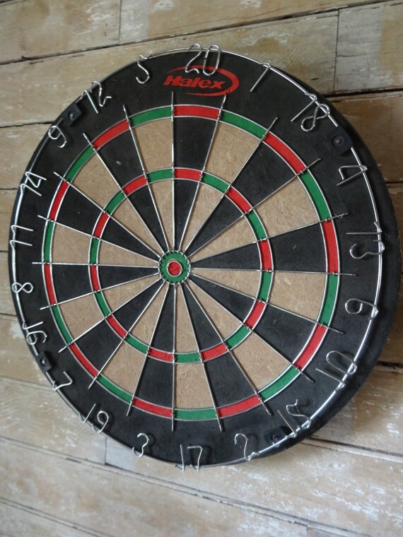 Vintage Retro Cork an Metal Dart Board