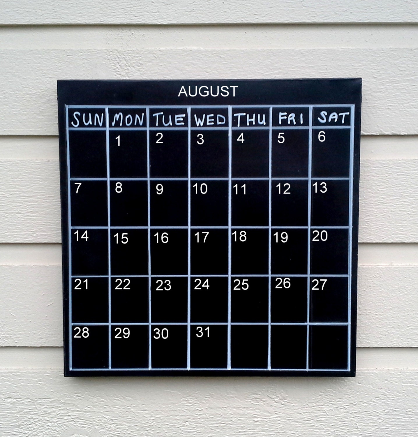 ChalkBoard reusable calendar black with by jensdreamdecor