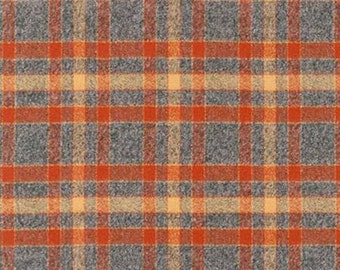 Mustard and Rust Robert Kaufman Mammoth Plaid Flannel, 1 Yard