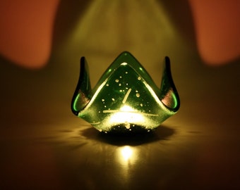 Glass Candle Holder Fused Glass
