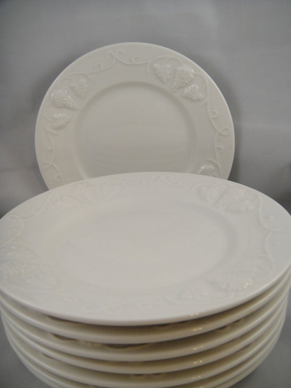 Red-Cliff Ironstone Grape Pattern Fine China Bread and Butter