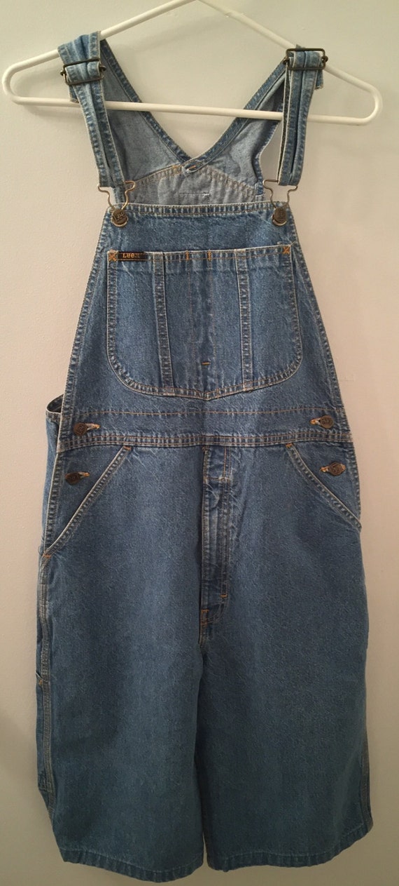 Vintage LEE Jean Bib Overalls Shorts Light Washed by LyndiLane