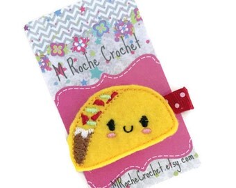 Taco hair clip, taco felt clip, food hair clip, baby hair clip, toddler hair clip, hair accessory, hair clippies, baby barrettes