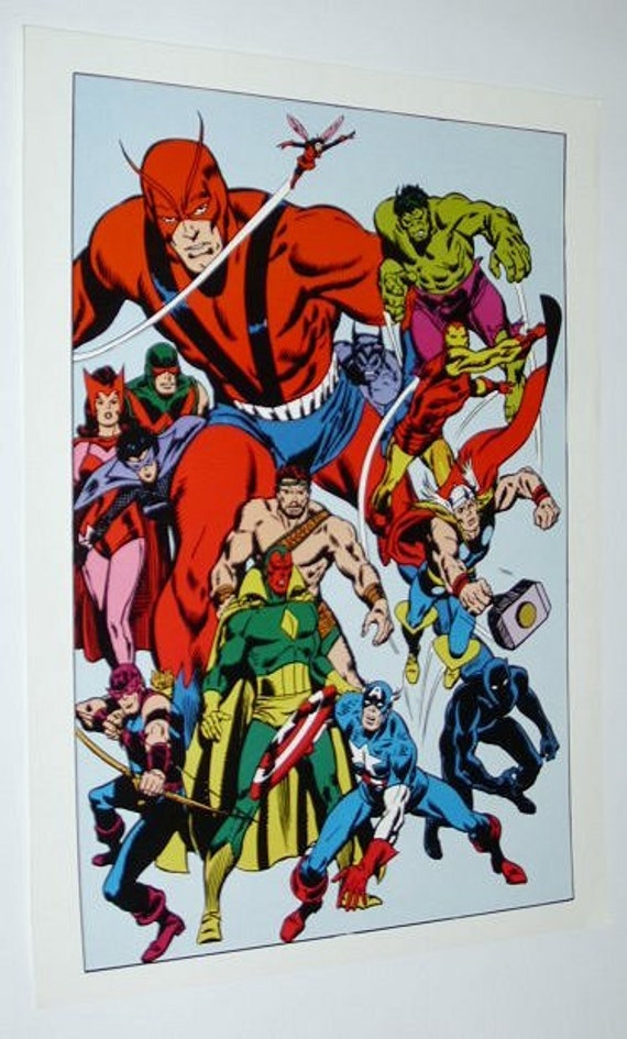 1970's Avengers poster pin-up 1:Original 1978 Marvel by supervator