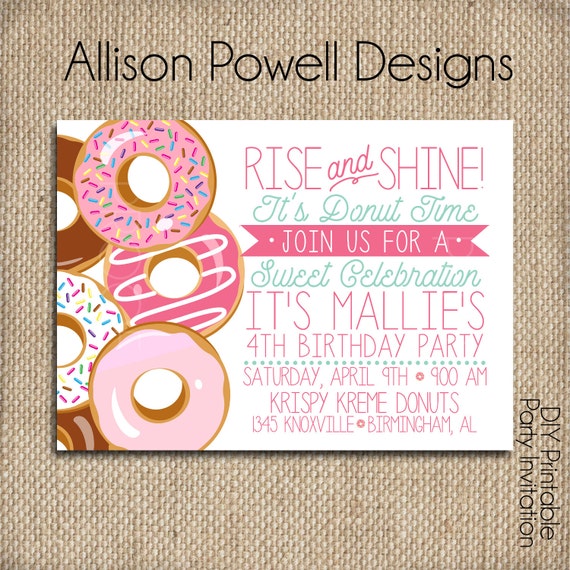 Donut Birthday Party Invitations 9