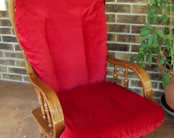 Glider Rocker Slip Cover FOR YOUR Glider Cushions -RED Slipcover or Any Color you choose.