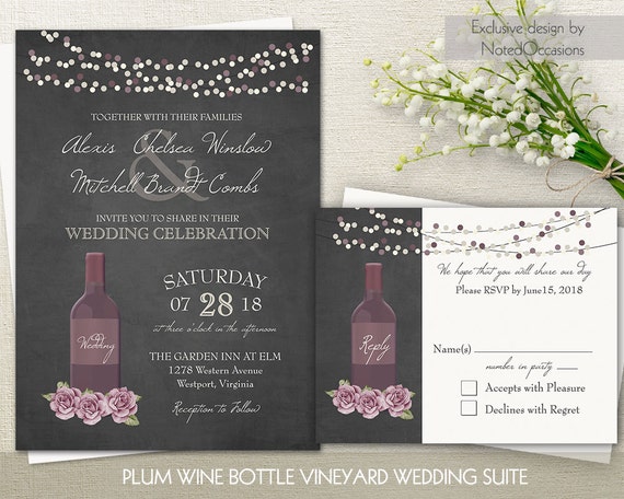 Rustic Vineyard Wedding Invitations 8