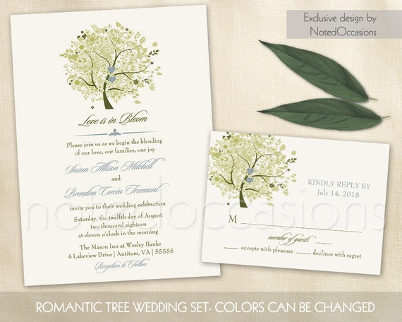 Tree Wedding Invitation Rustic Oak Tree Wedding By Notedoccasions Oak Tree Wedding Invitation Templates