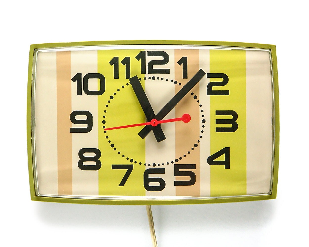 1960's wired in wall mount kitchen clock