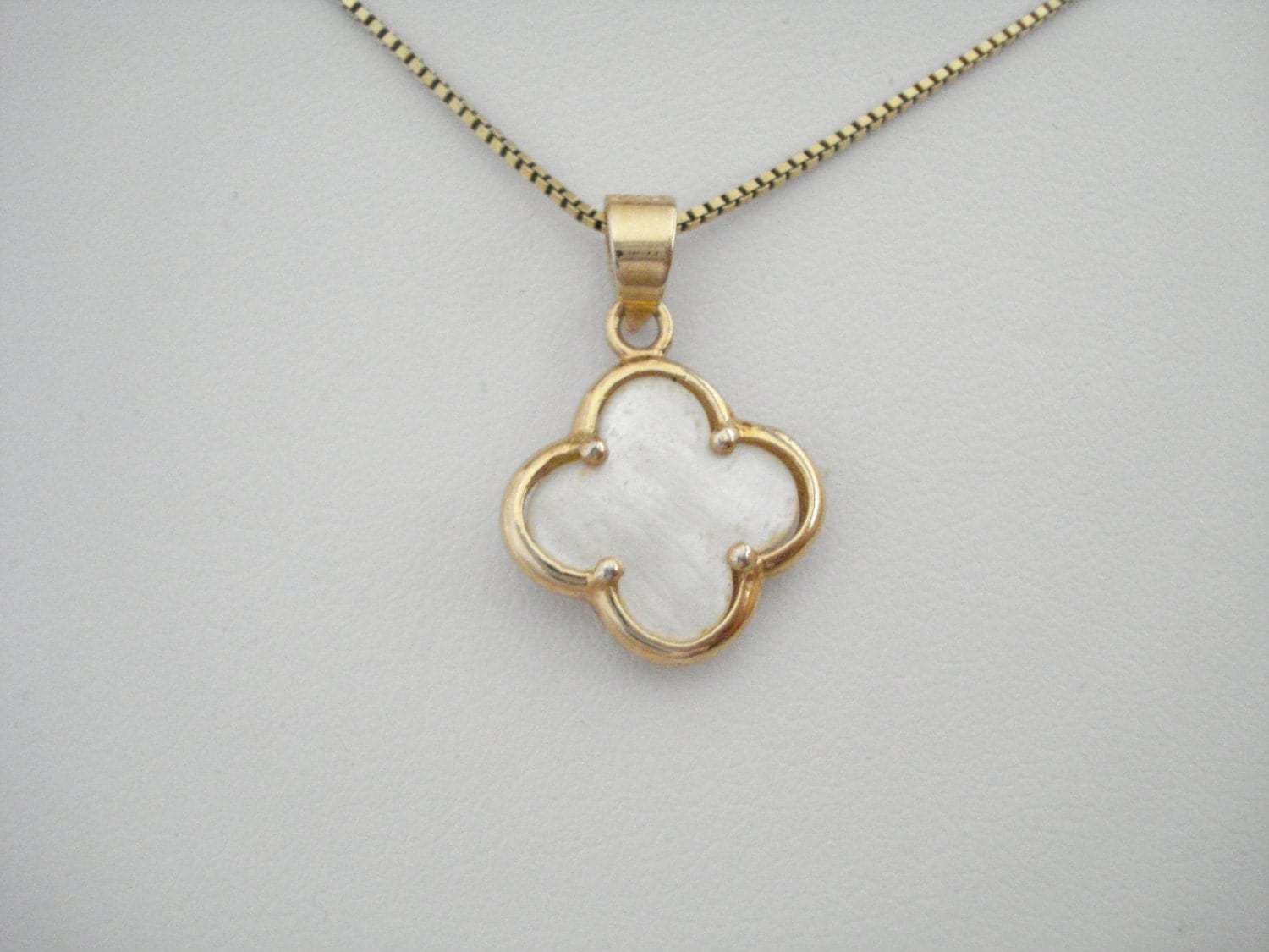 Gold clover necklace Quatrefoil jewelry Van Cleef inspired