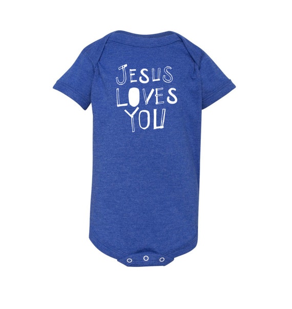 Items similar to Jesus Loves You - Baby Bodysuit - Unique Baby Clothes ...
