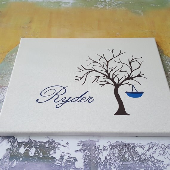 Finger print tree canvas Baby finger print tree guestbook alternative fingerprint stamp tree wedding shower fingerprint tree