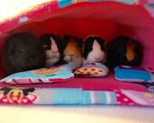 Guinea pig bed, guinea pig hideout, guinea pig cozy, pet hideout, pet bed, guinea pig accessories, guinea pig fleece, small pet bed