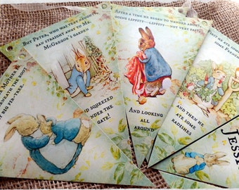 3m Personalised Beatrix Potter Peter Rabbit Bunting/Banner for Any Occasion
