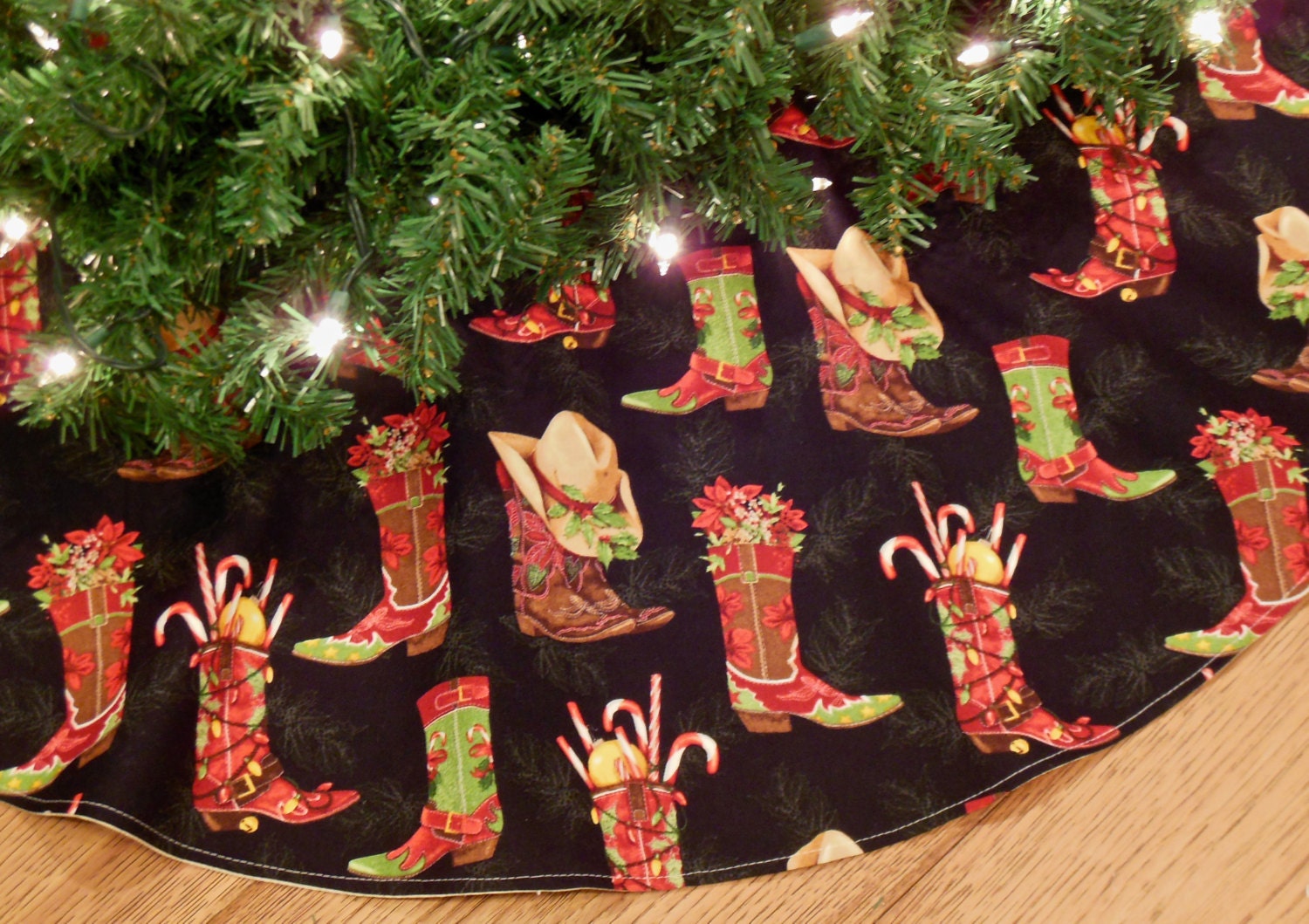 Cowboy Christmas Tree Skirt 