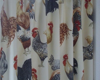 Rooster Cafe Curtains Rooster Kitchen Cafe Curtain Cafe Rooster Curtain Kitchen Curtains Unlined