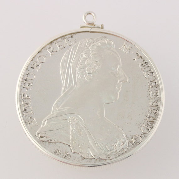 Maria Theresa Thaler Restrike 1780 Coin Pendant by WilsonBrothers