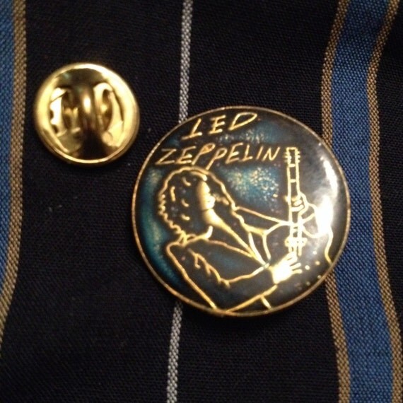 Rare vintage Led Zeppelin pin back lapel button rock n roll