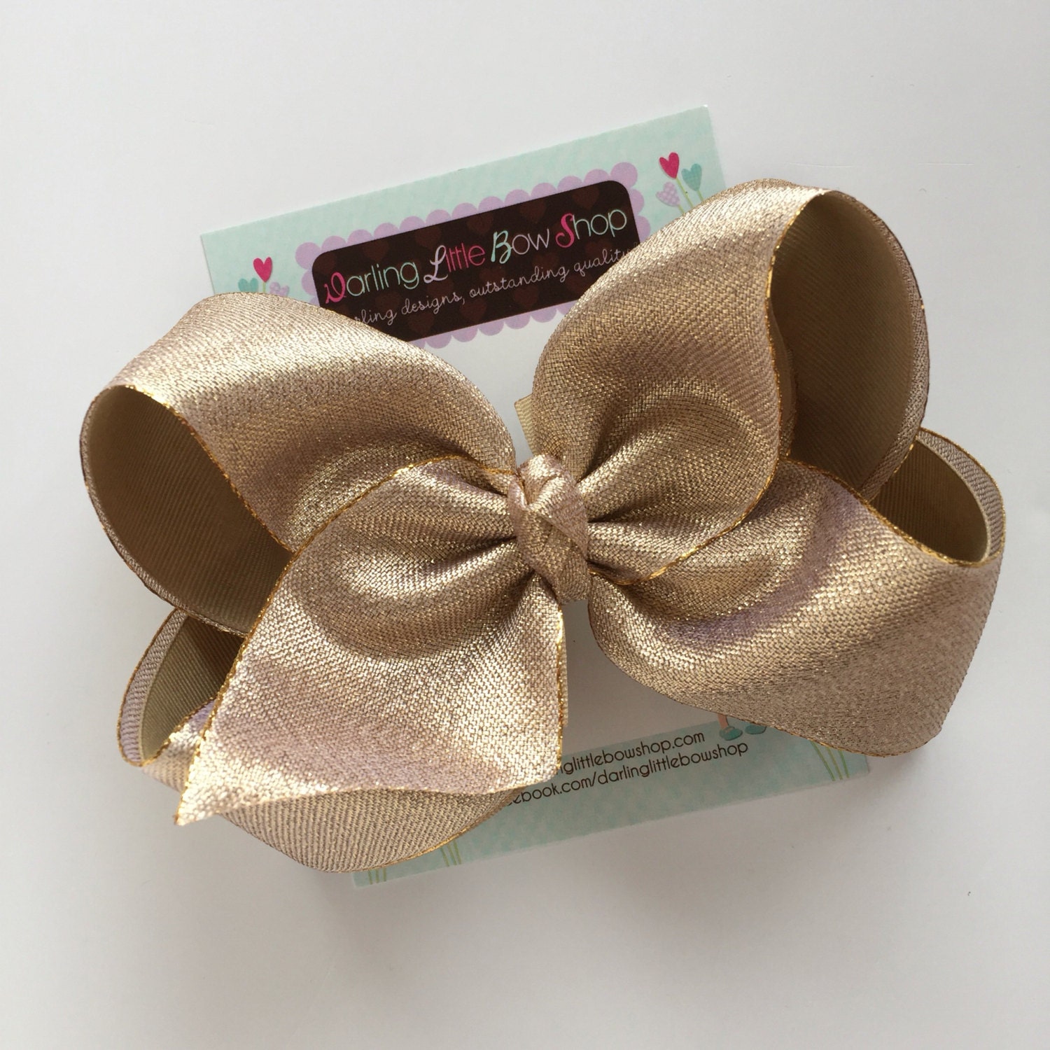 Gold Bow Beautiful shimmering gold hair bow 67 extra