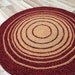 39'' in diameter, READY to SHIP, Crochet Wool Rug in a beautiful two color combo