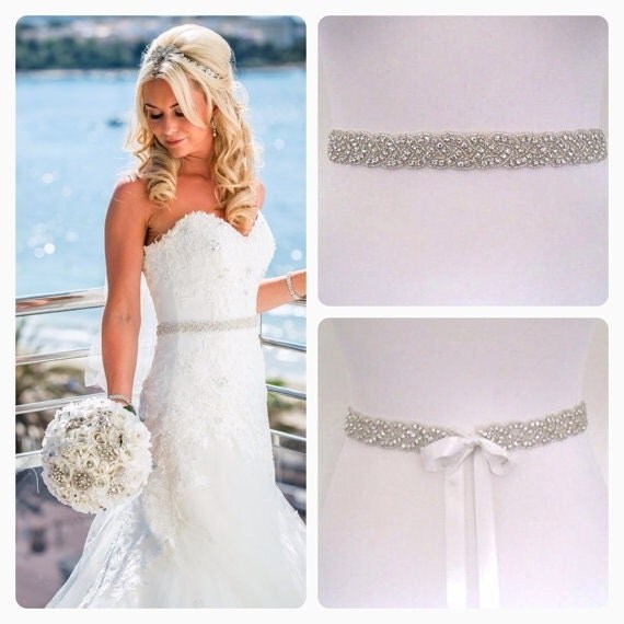 Wedding beltWedding sash beltCrystal rhinestone belt by BridalStar