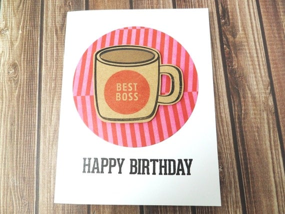 Boss Birthday Card Best Boss Card Birthday Card by ...