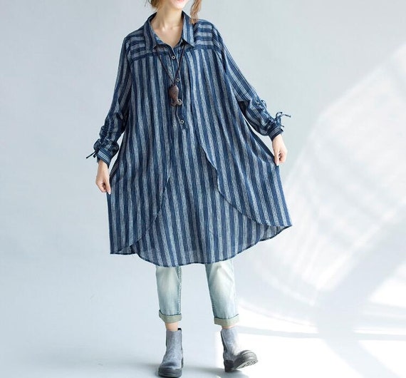 long cotton shirt women