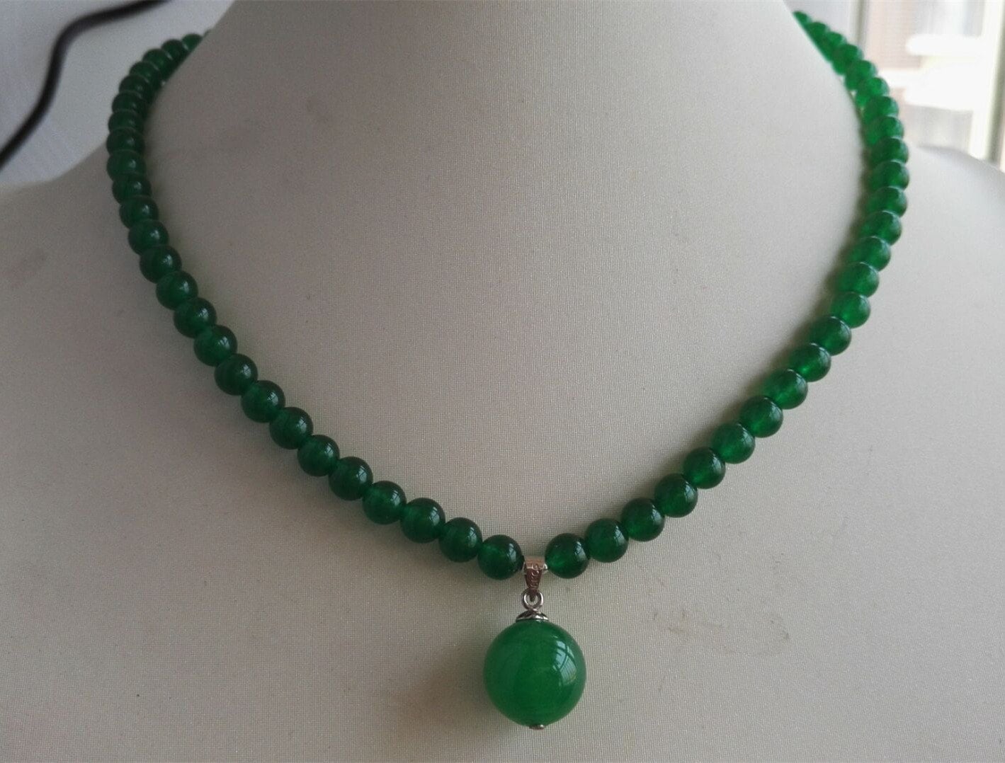 jade necklace green jade necklace jade necklace pendant 6mm