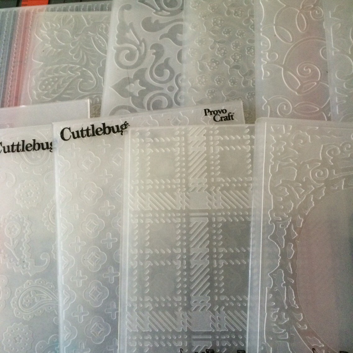 Large Lot of Mixed Brand EMBOSSING Folders Frames Flowers
