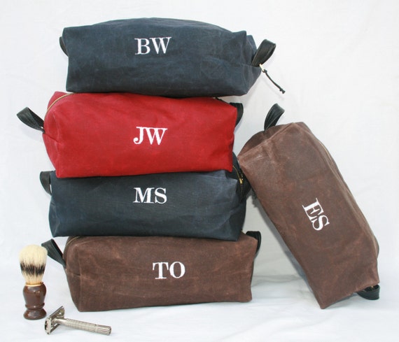 monogrammed shave bag