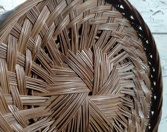 Woven Basket Wall Art round wicker basket | etsy Woven Basket Wall Art round wicker basket | etsy