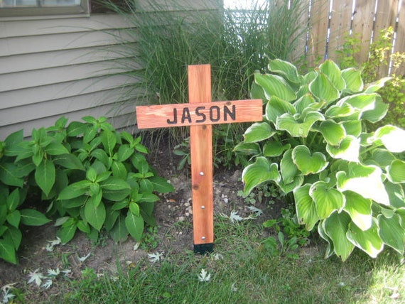 Roadside Memorial Cross large size by MemorialAndWoodSigns