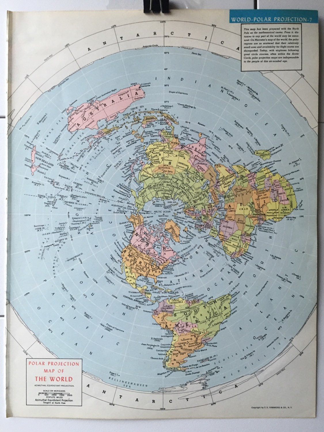 Hammonds Air Age Map Of The World - Map